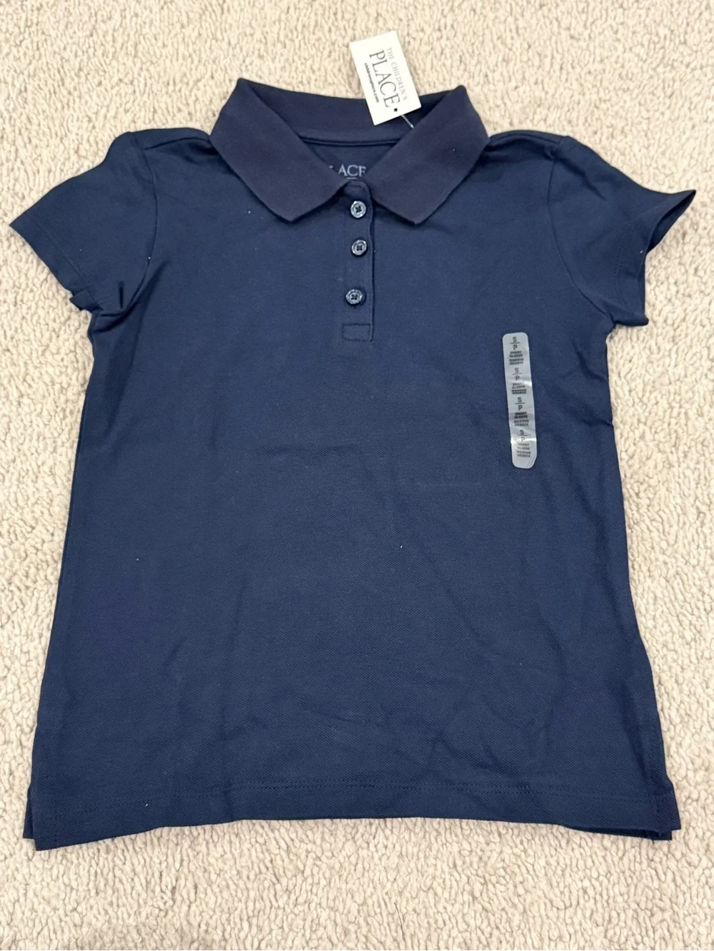The Children's Place Navy Short Sleeve Polo Shirt Size Small